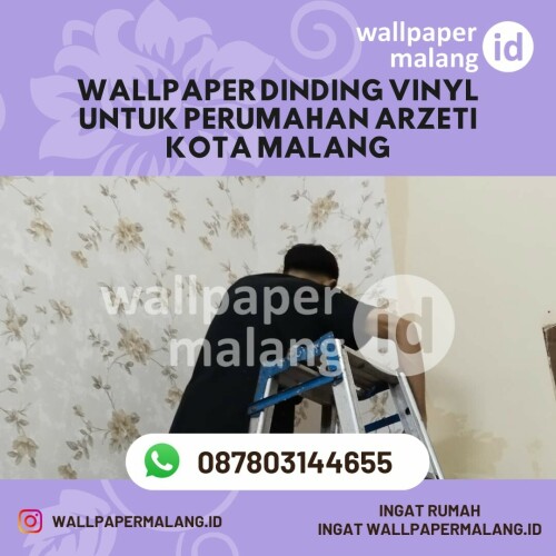 Wallpaper dinding vinyl untuk perumahan arzeti kota malang