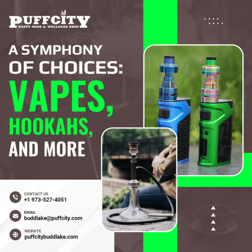 A Symphony of Choices Vapes, Hookahs, and More