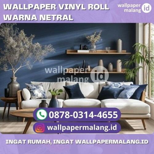 WALLPAPER VINYL ROLL WARNA NETRAL