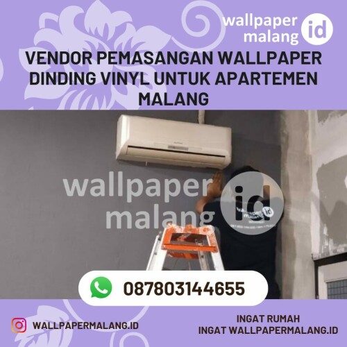 Vendor pemasangan wallpaper dinding vinyl untuk apartemen malang