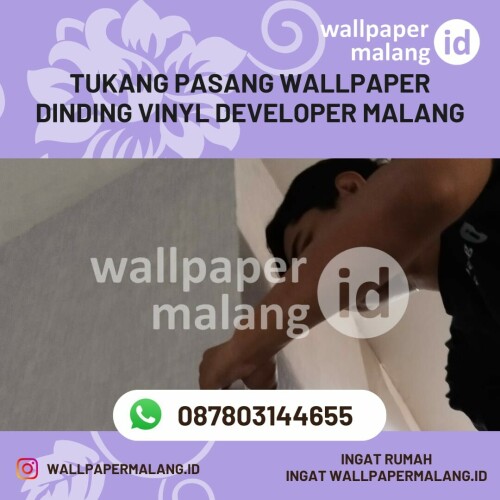 Tukang pasang wallpaper dinding vinyl developer malang