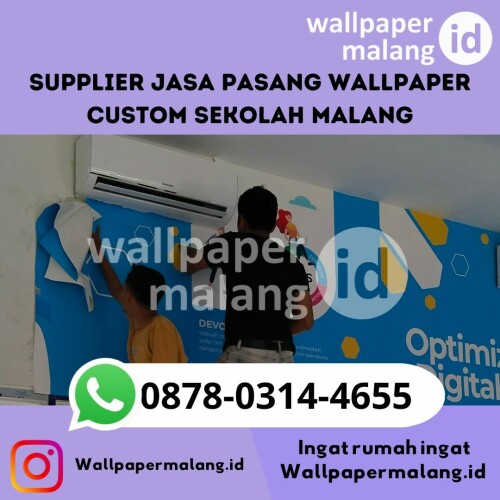 Supplier jasa pasang wallpaper custom sekolah malang