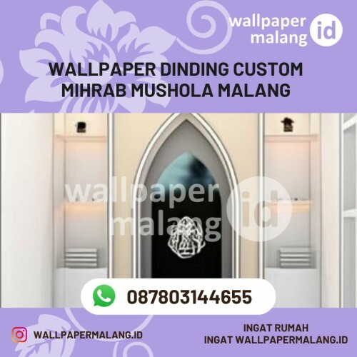 wallpaper dinding custom mihrab mushola malang