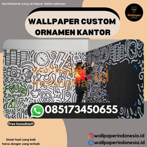 WALLPAPER CUSTOM ORNAMEN KANTOR